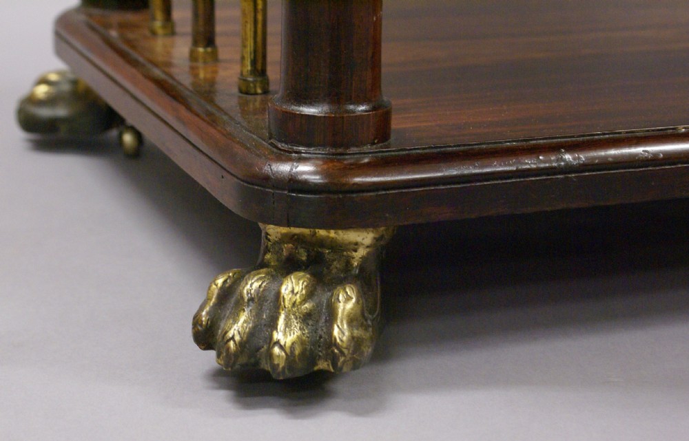 A Regency rosewood and brass etagere View V