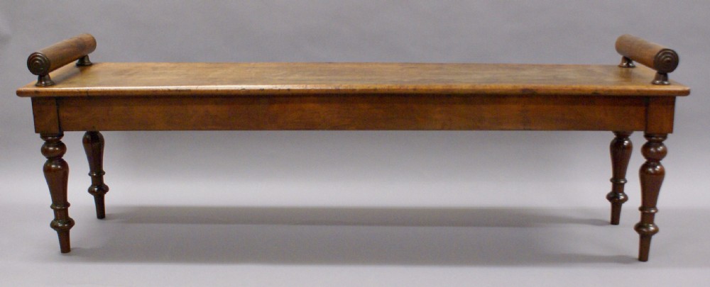 A very large mahogany hall bench View II