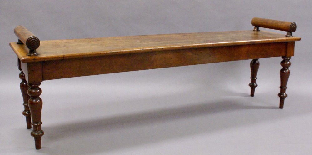 A very large mahogany hall bench View IV