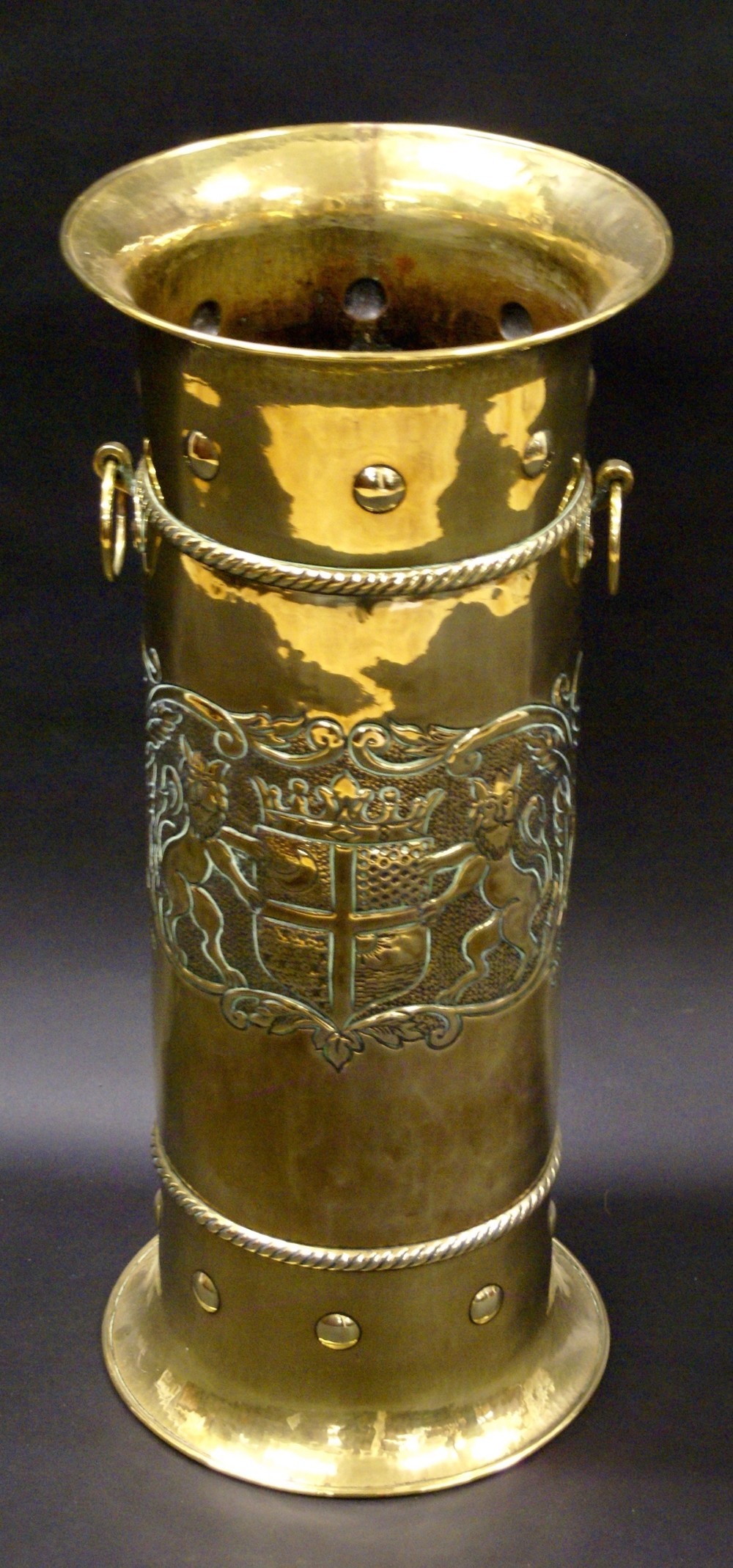A 19th century brass stick stand