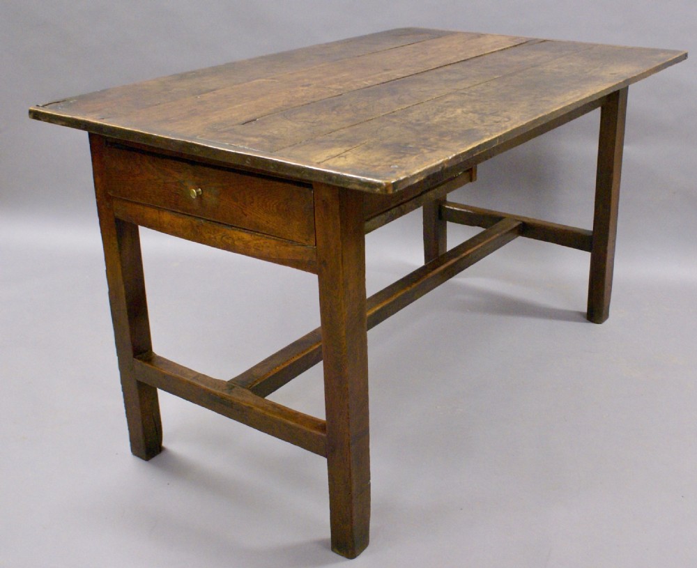 A small 18th century oak refectory table