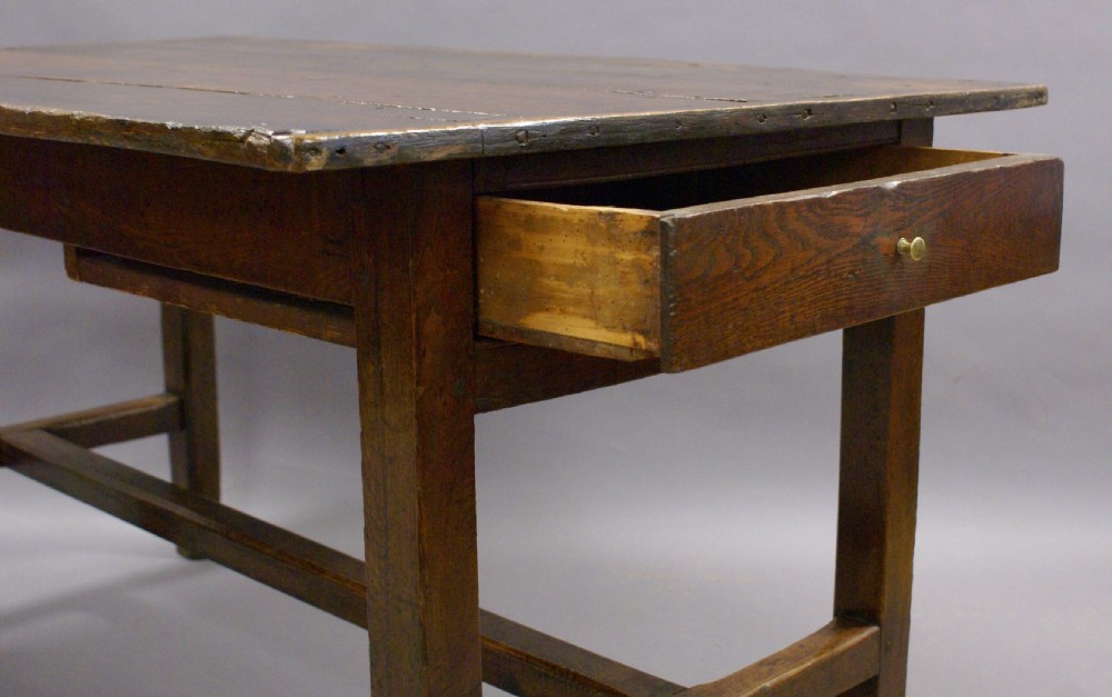 A small 18th century oak refectory table View IV