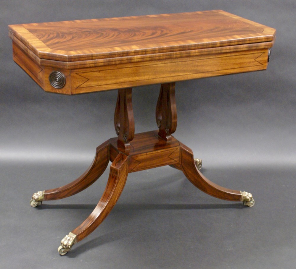 A George III mahogany card table