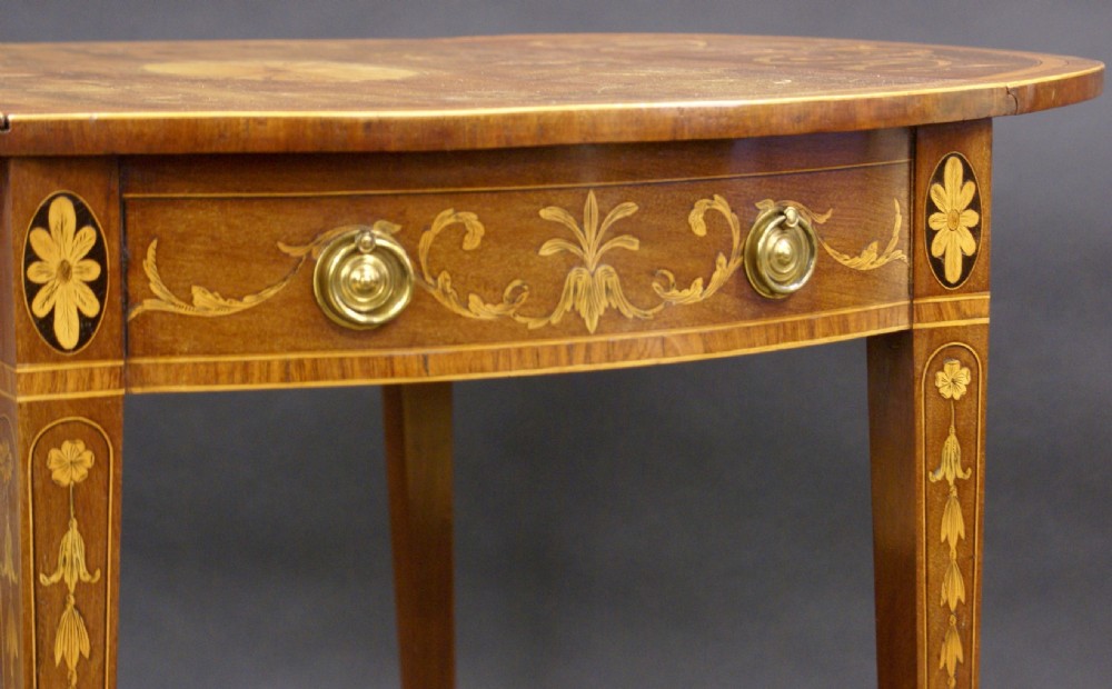 A Sheraton period inlaid oval Pembroke table View VII