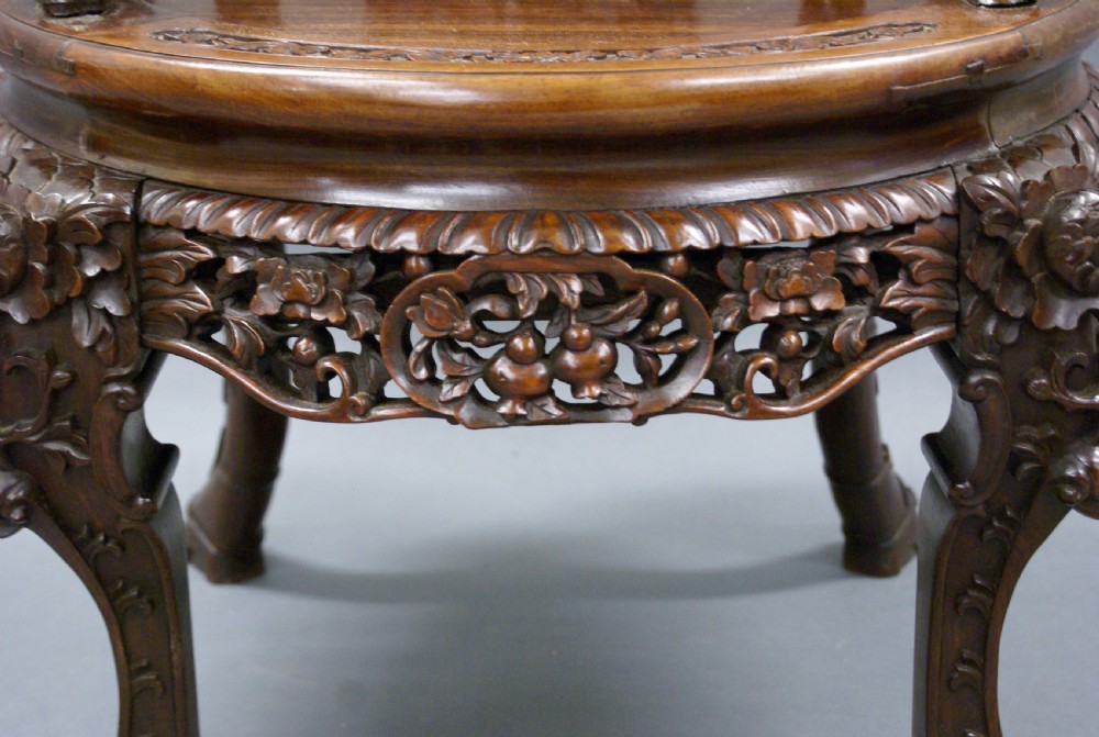 A superb 19th Century Chinese, hardwood arm chair View V