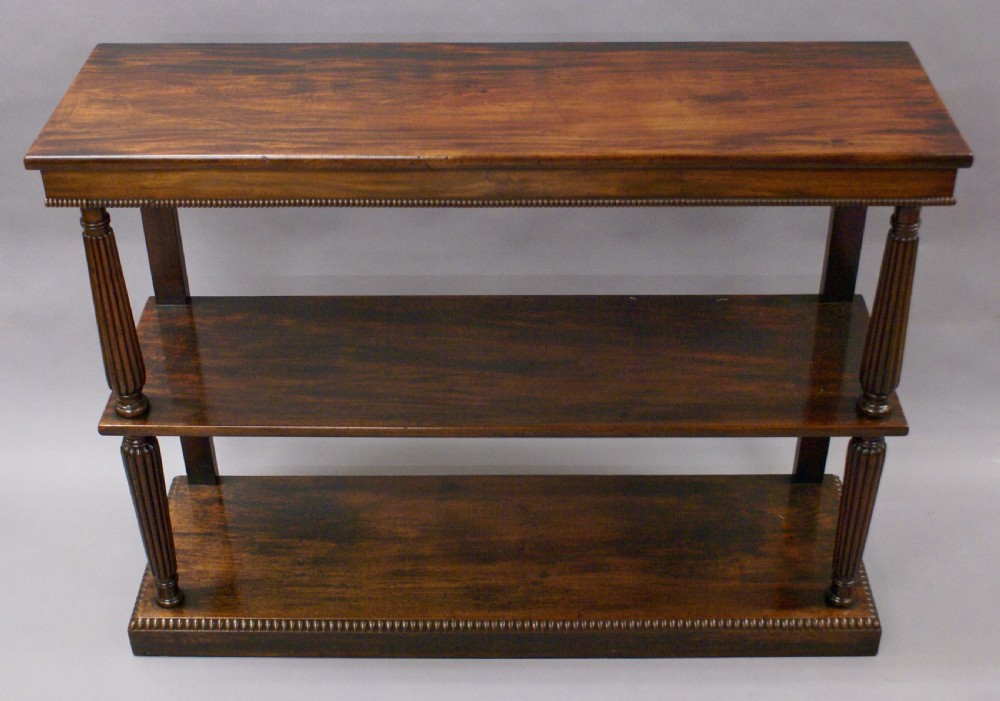 A Late Regency, Cuban mahogany console table in the manner of Gillows View IV