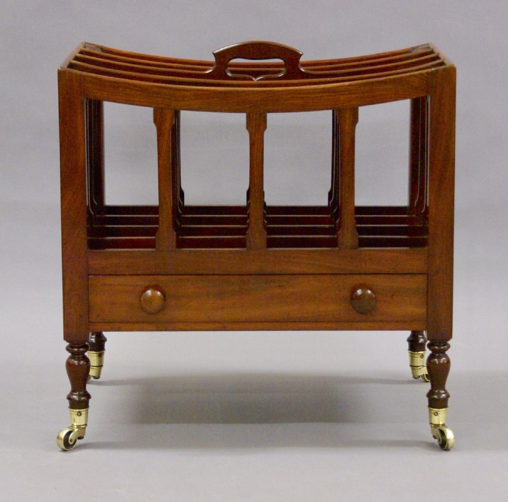 A William IV mahogany canterbury