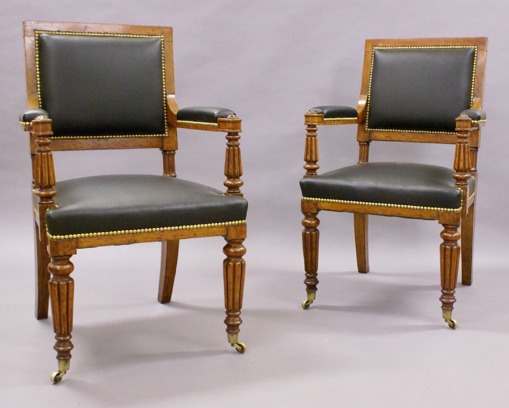 A fine pair of arm chairs in the manner of Gillows View III