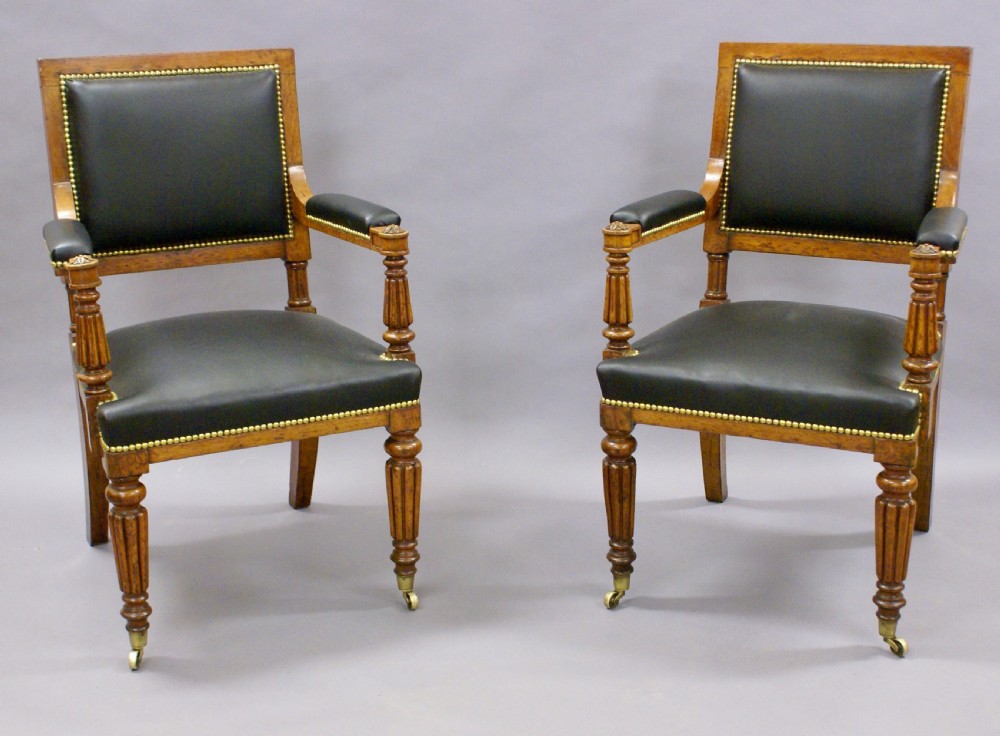 A fine pair of arm chairs in the manner of Gillows View IV