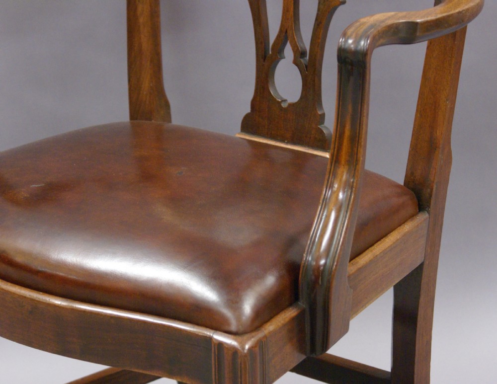 A mahogany, Chippendale period arm chair View IV