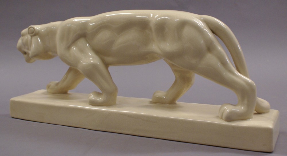 A large Art Deco panther by L & V Ceram View V