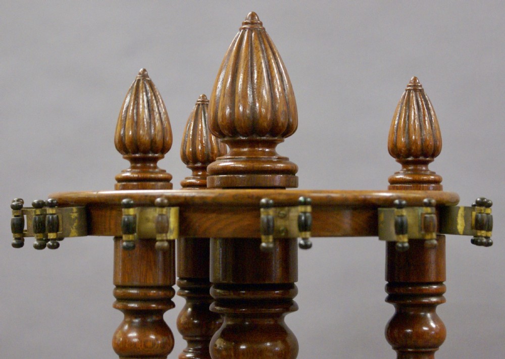 A large Edwardian revolving snooker cue stand View IV