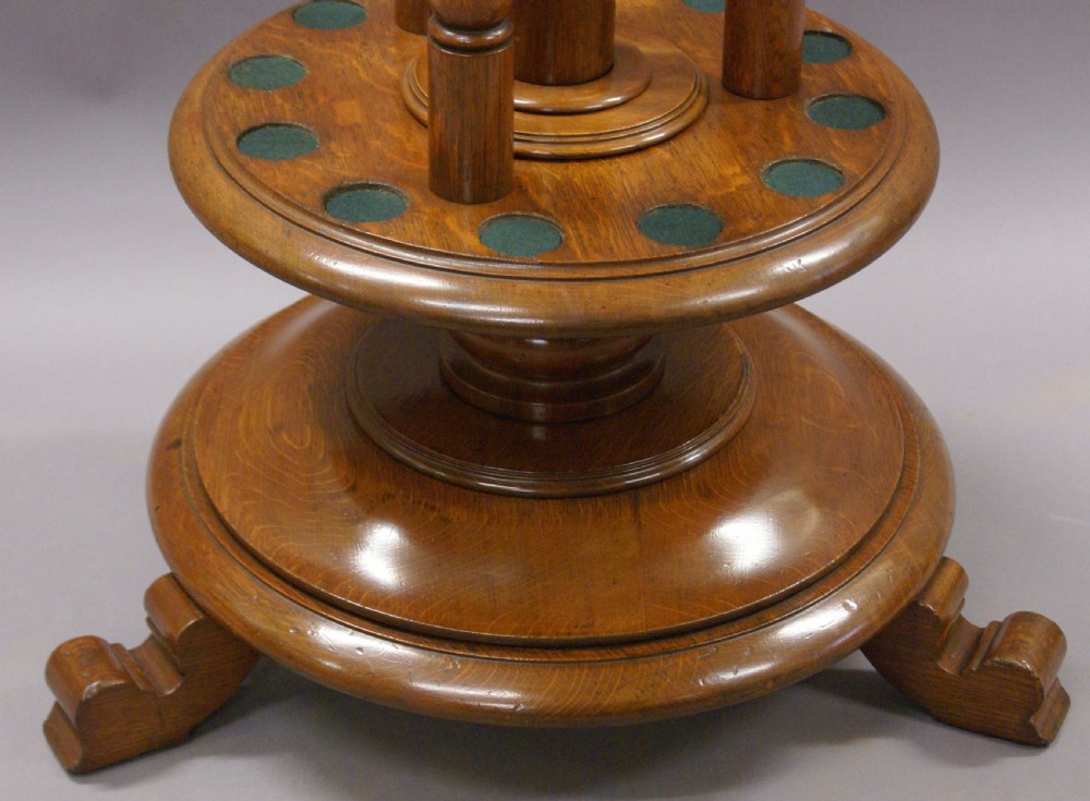 A large Edwardian revolving snooker cue stand View VI