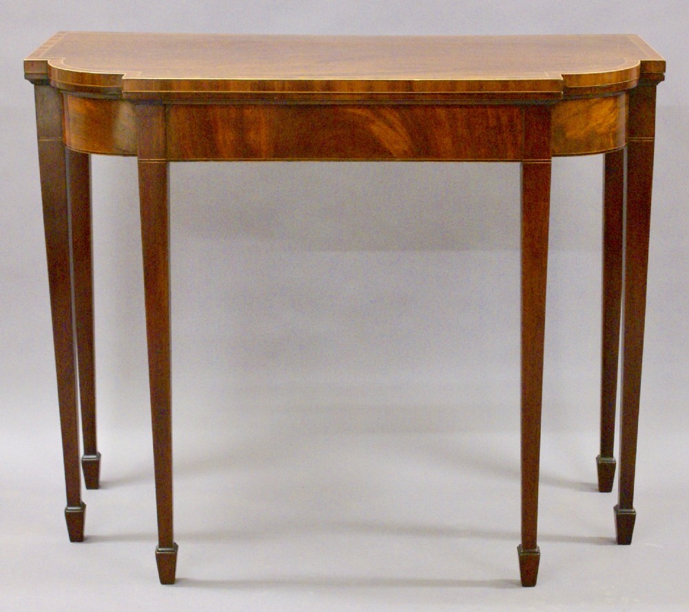 An unusual George III mahogany card table View III