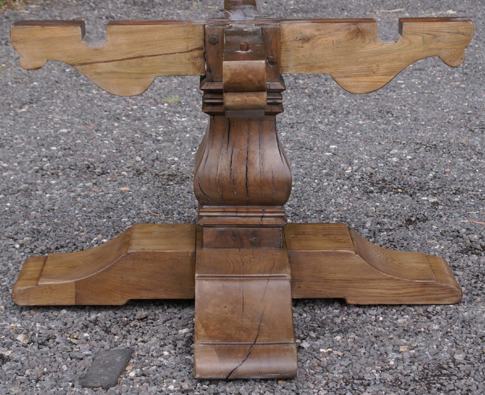 A large pollard oak dining table View IV