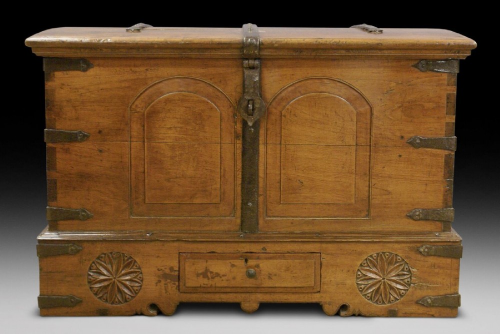 A superb teak trunk