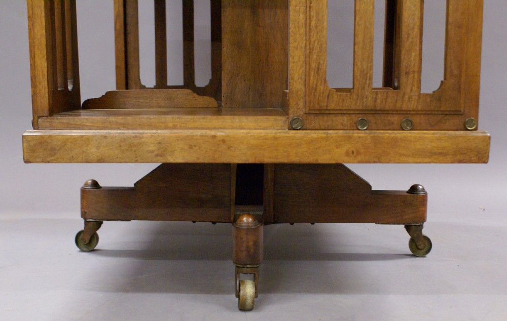 An unusually large revolving bookcase View V