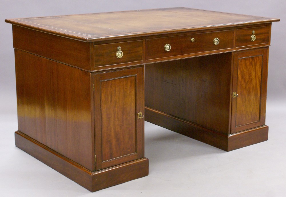 A George III mahogany partners desk View VI