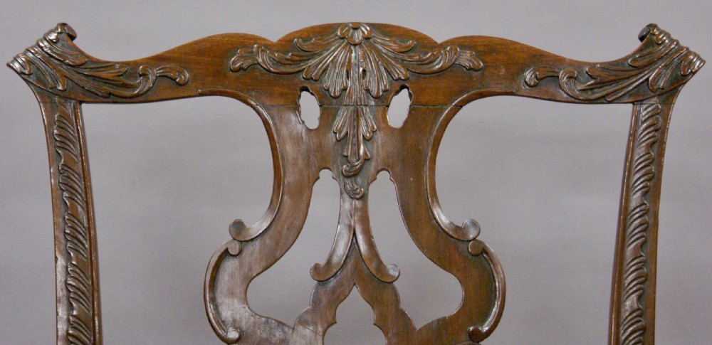 A superb set of 6 Chippendale period chairs View II