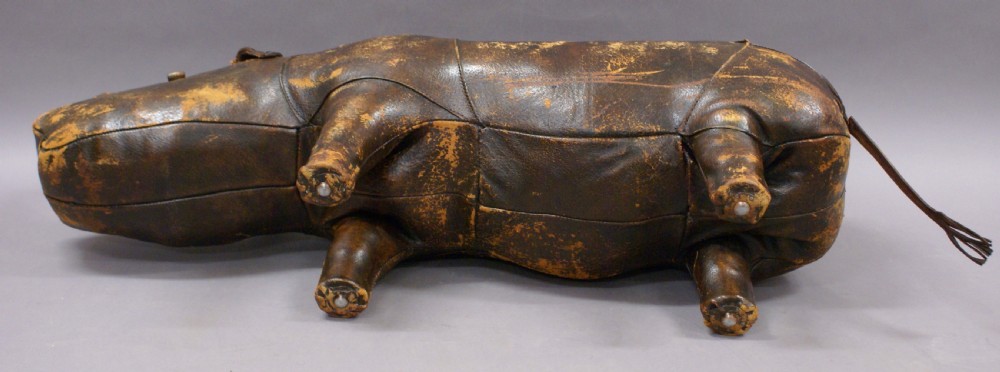 A Liberty's Leather 1920's  Rhino Footstool  View VII