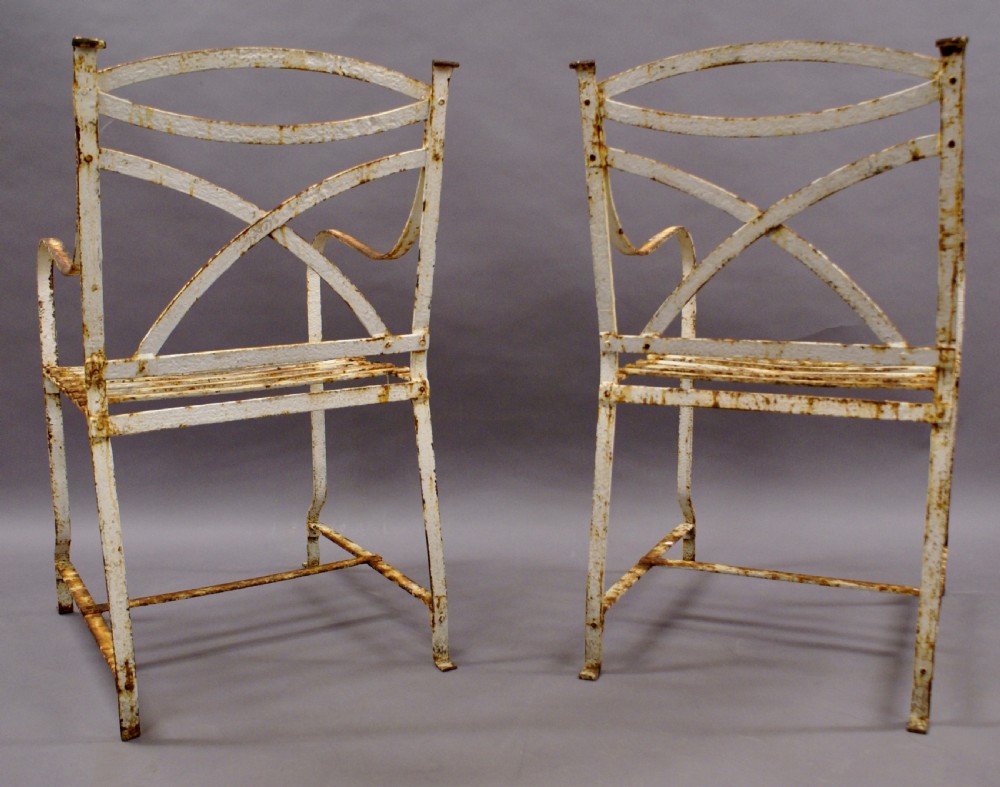 A pair of 19th century garden chairs View V