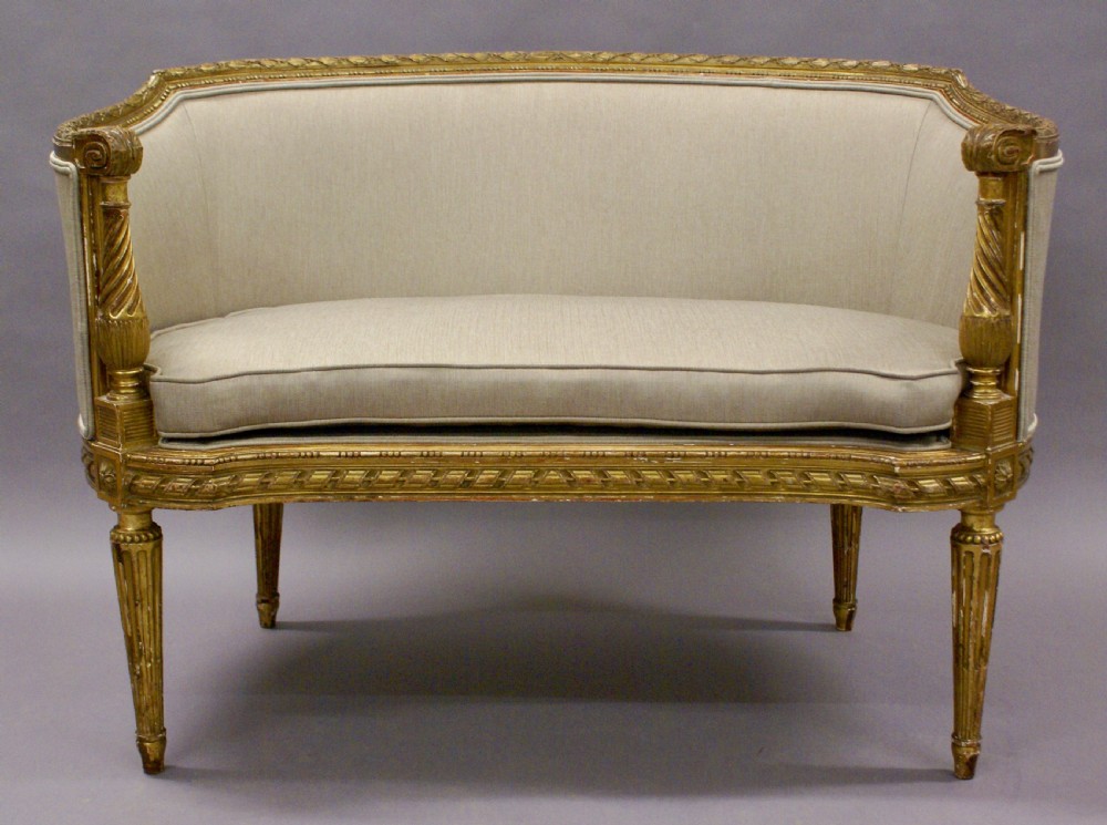 19th century French gilt wood sofa View III