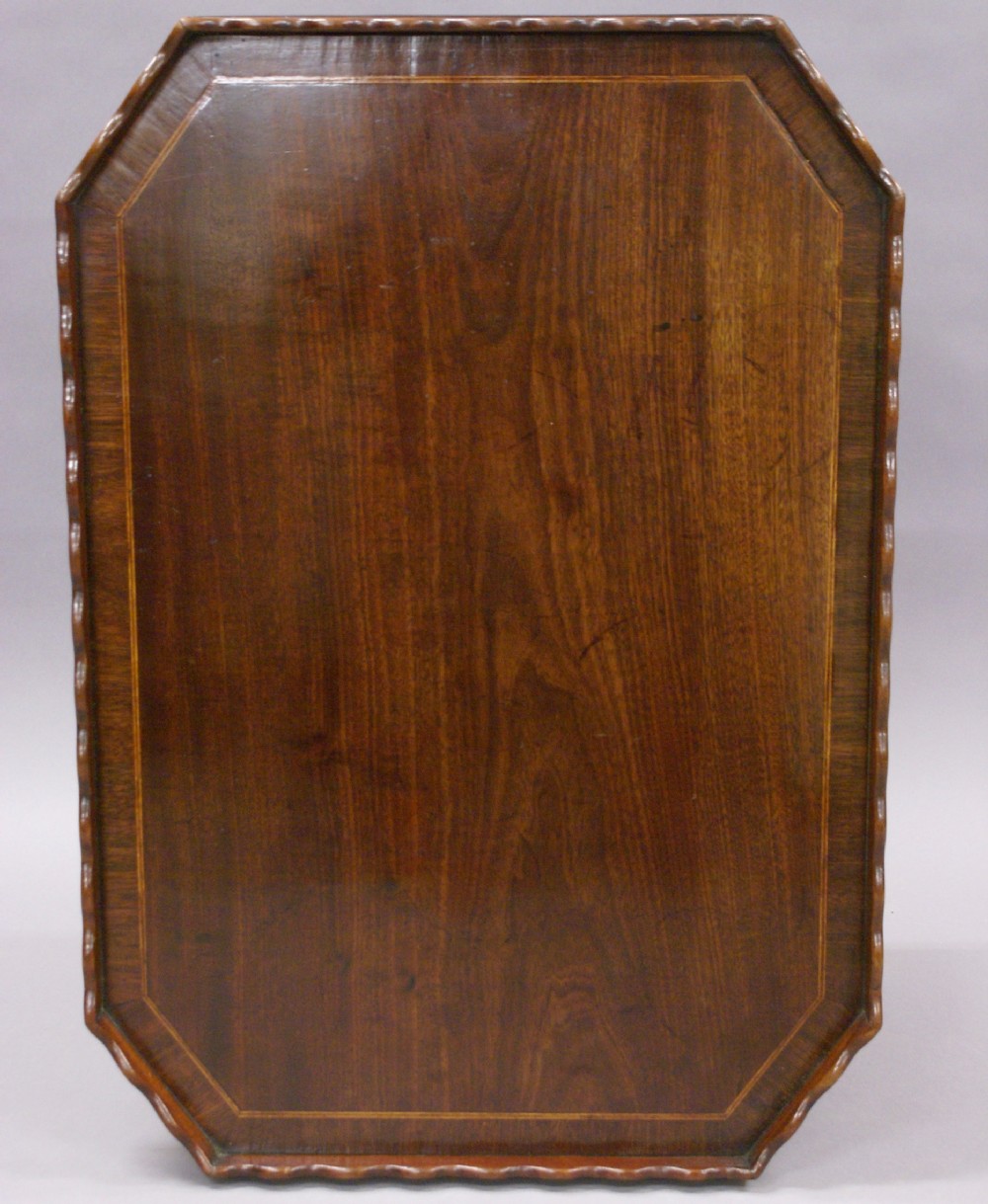 A fine George III mahogany tray