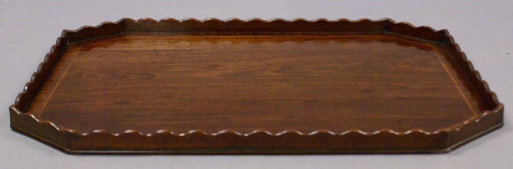 A fine George III mahogany tray View IV