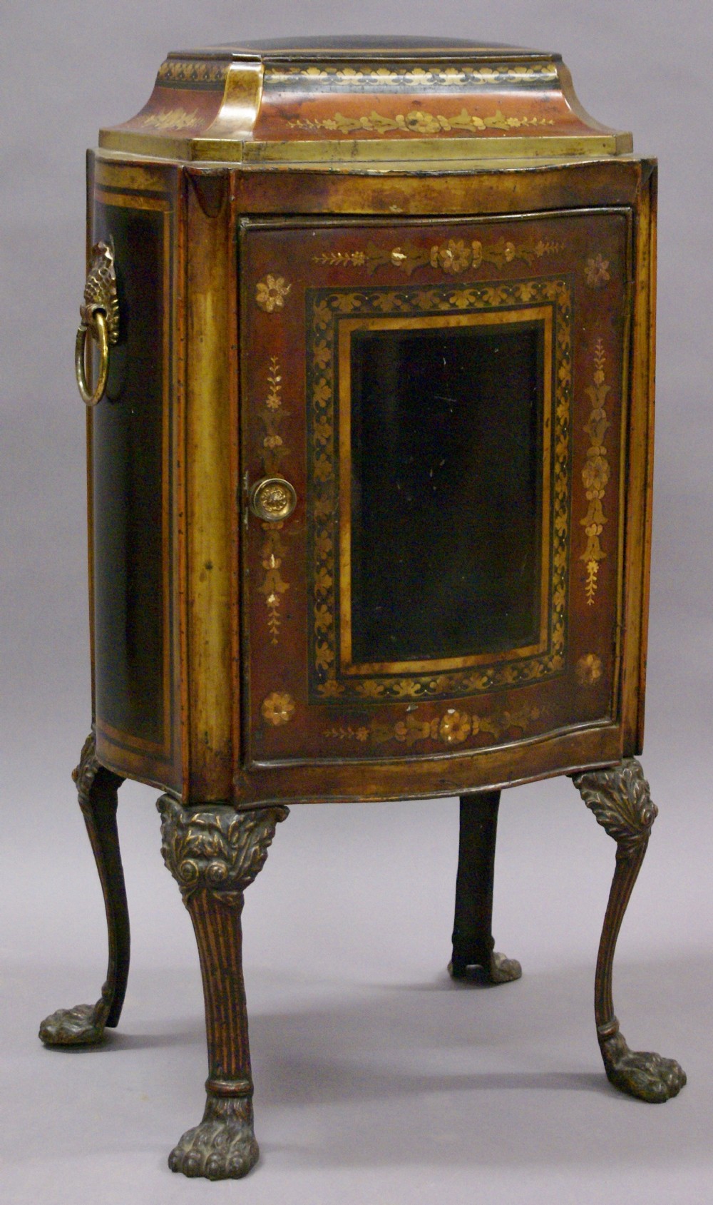 A rare Regency Toleware plate warmer