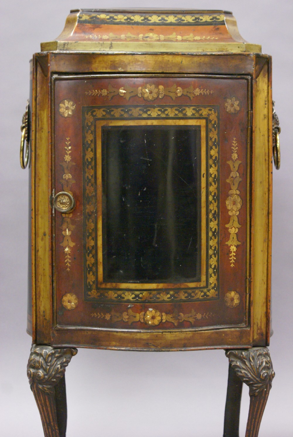 A rare Regency Toleware plate warmer View IV