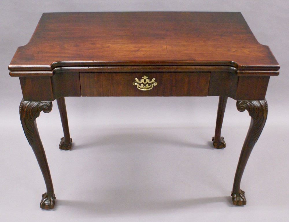 A George II mahogany card table View II
