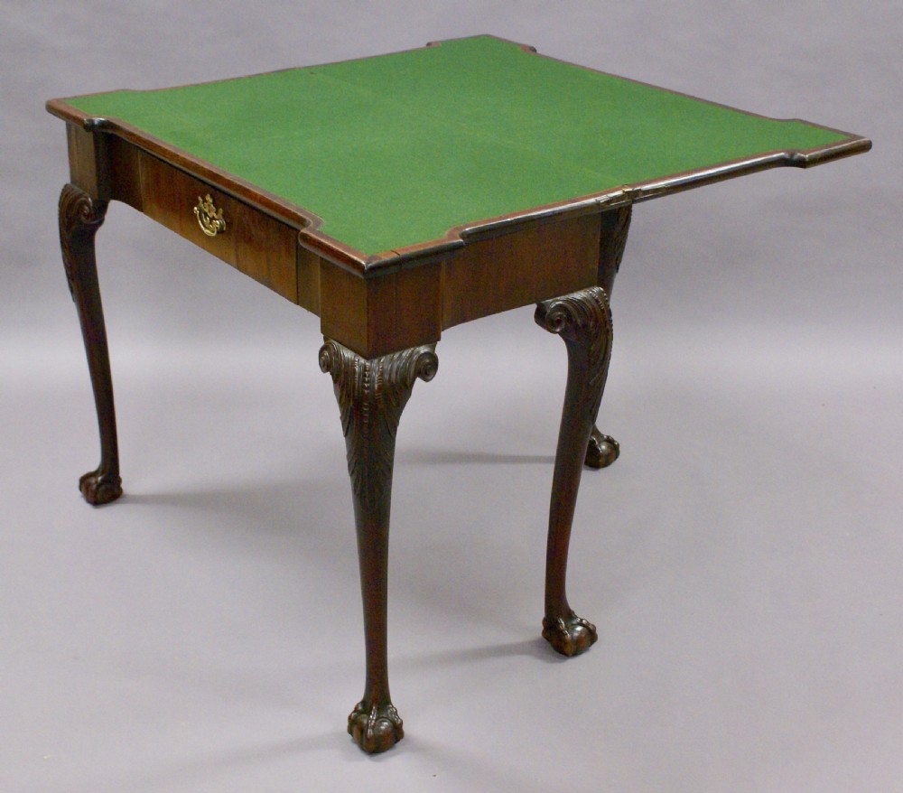 A George II mahogany card table View IV