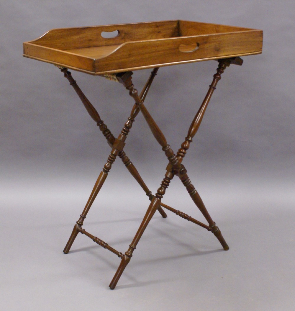 A 19th century Butlers tray on stand