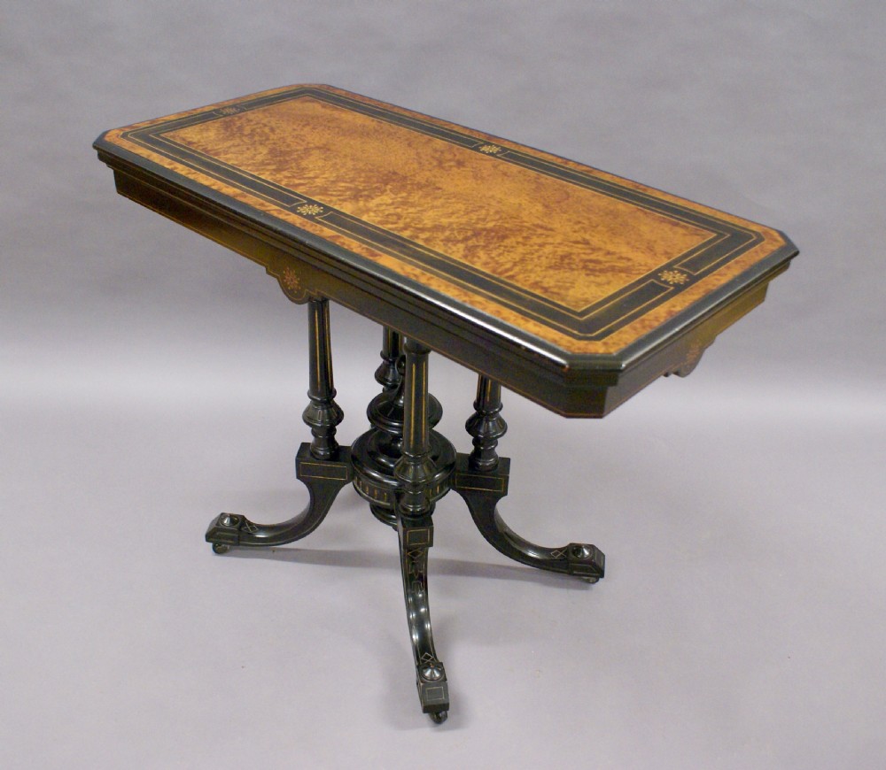 An Aesthetic Movement card table