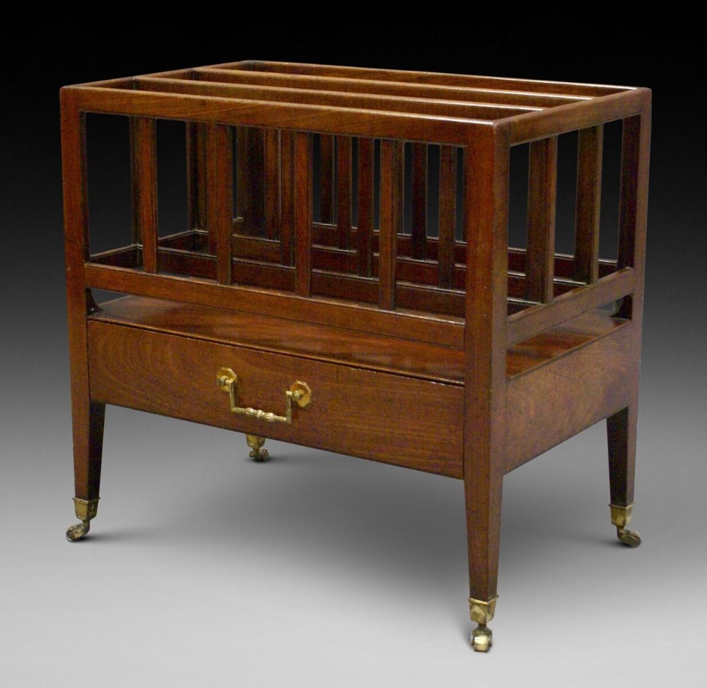 A fine George III mahogany Canterbury