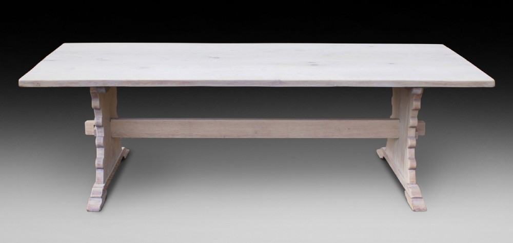 A large limed oak refectory table View III