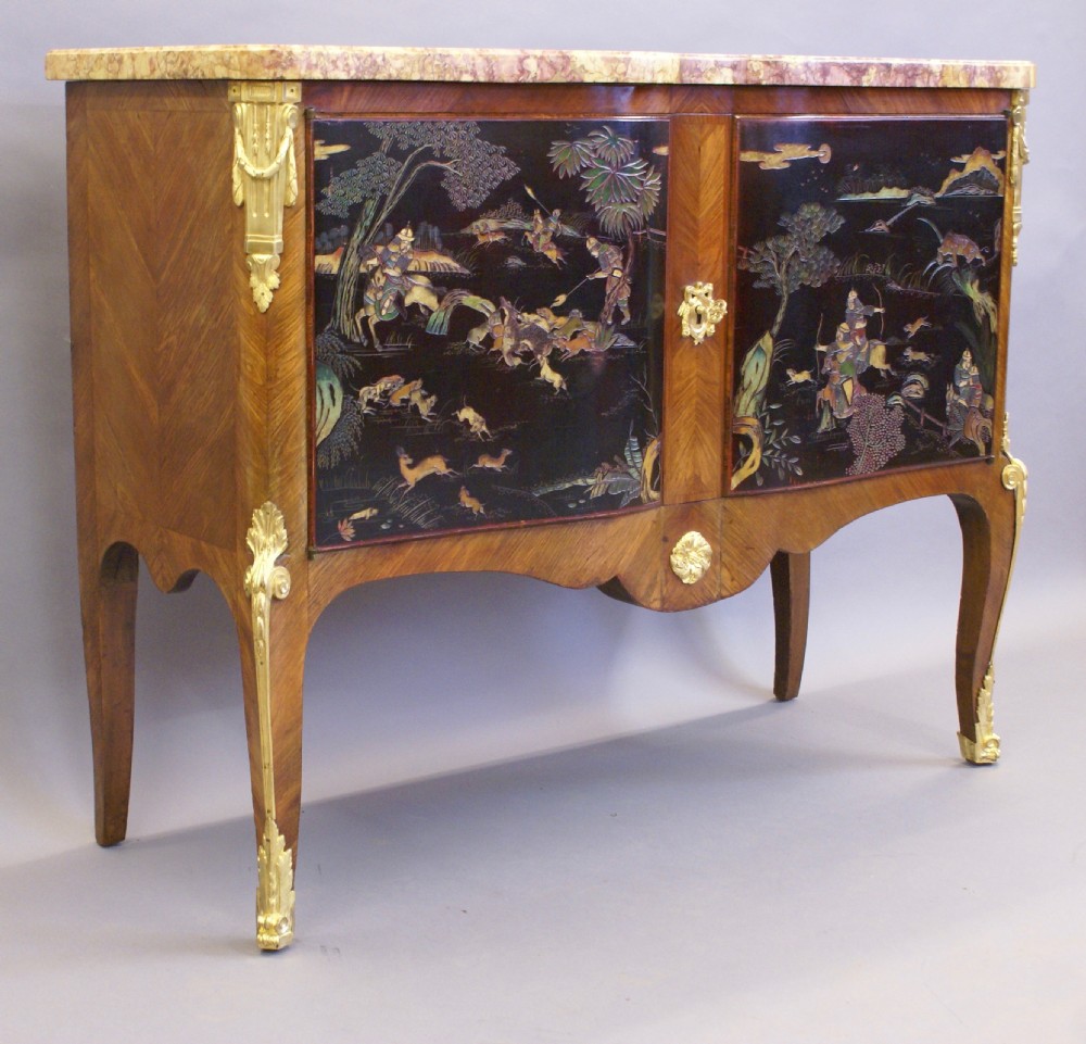 A French ormolu and chinoiserie side cabinet View III