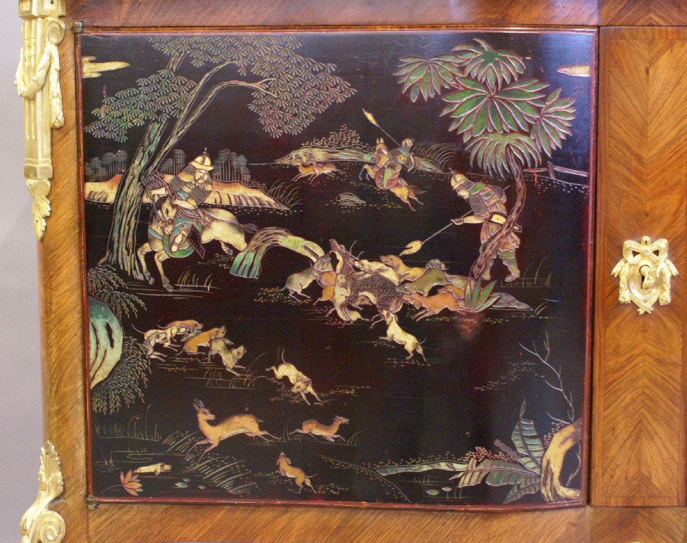 A French ormolu and chinoiserie side cabinet View V