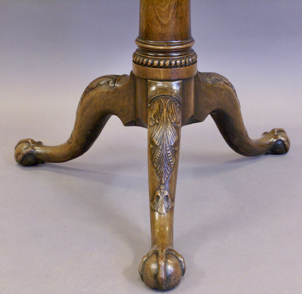 A George III mahogany tripod table View IV