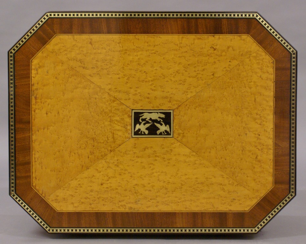 A very fine Birds-eye maple work table View II