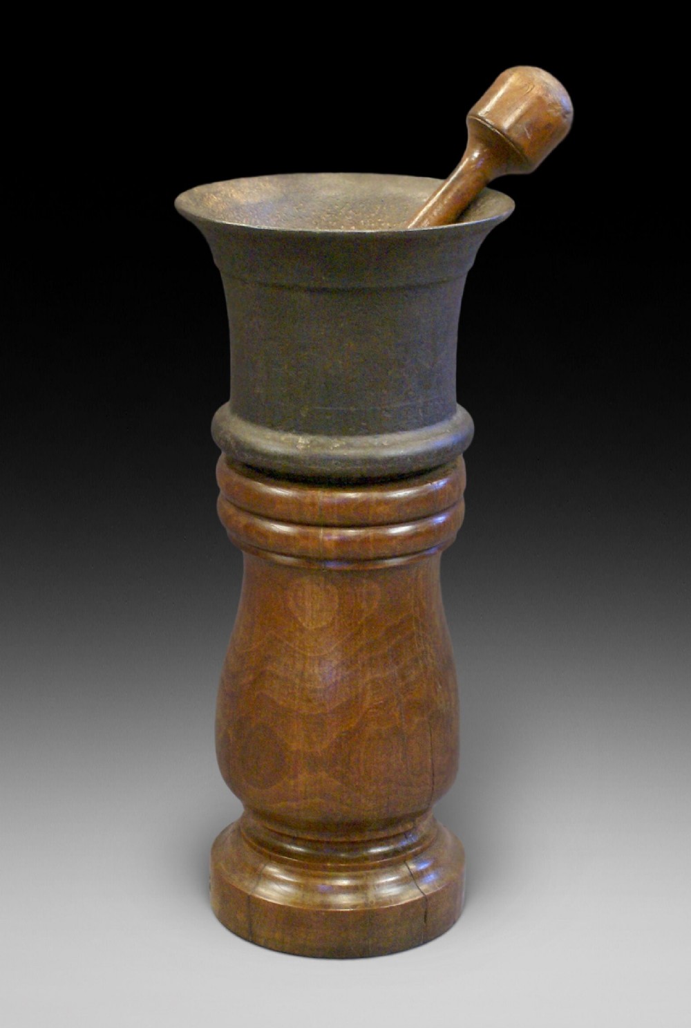 An 17th century large mortar & pestle