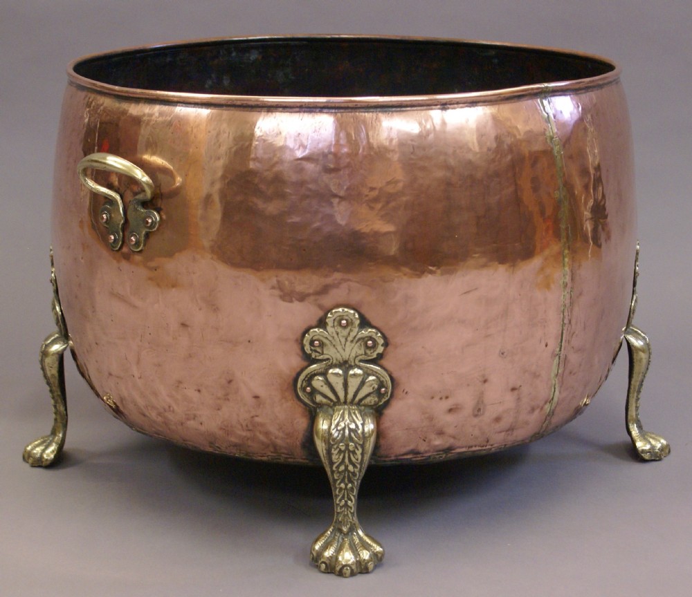 A superb copper & brass log bin View V