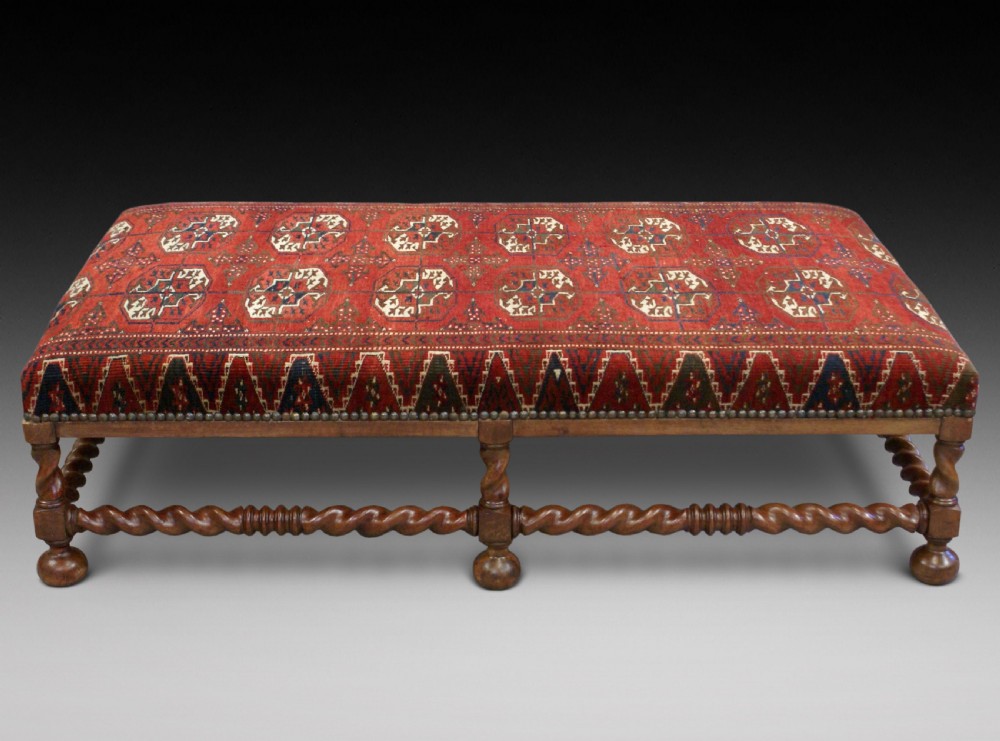 A very large walnut stool
