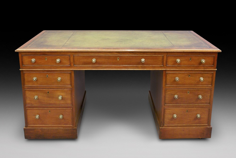 A George III mahogany partners desk