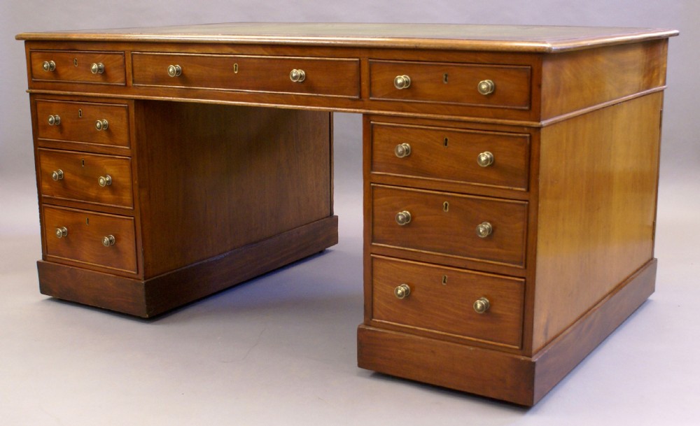 A George III mahogany partners desk View II