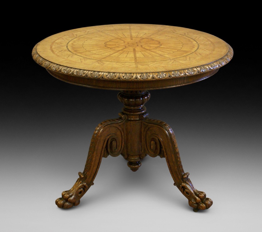A fine quality inlaid centre table