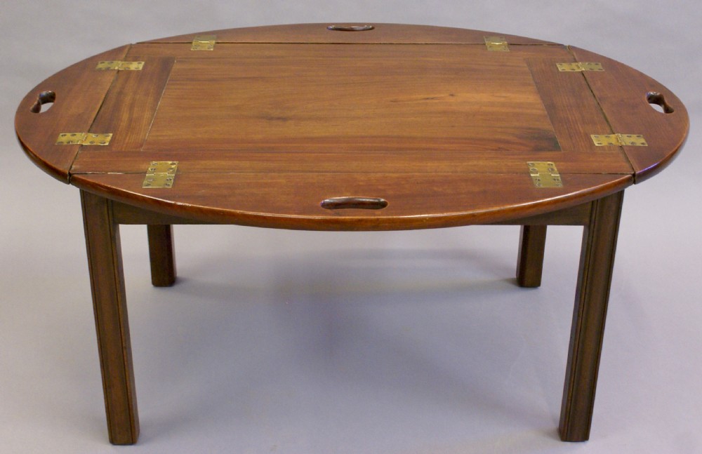 A Mahogany 19th Century Folding Butlers Tray On Stand View III