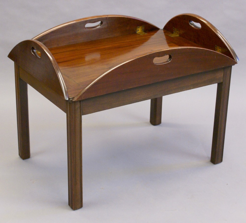 A Mahogany 19th Century Folding Butlers Tray On Stand View IV
