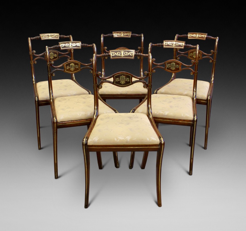 A superb set of 6  Regency chairs
