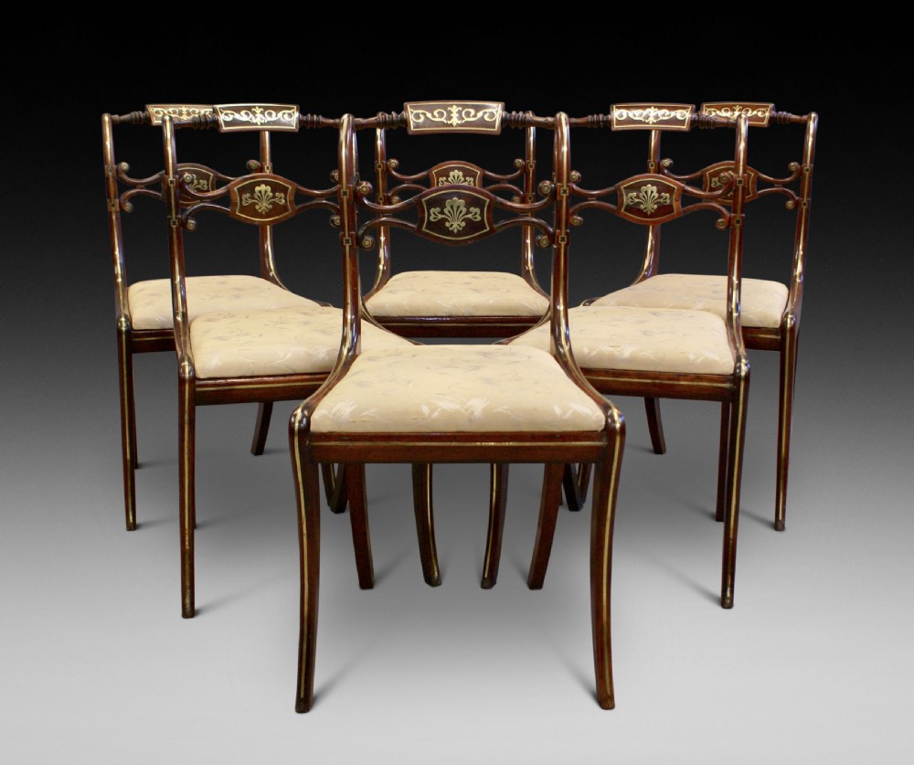 A superb set of 6  Regency chairs View II